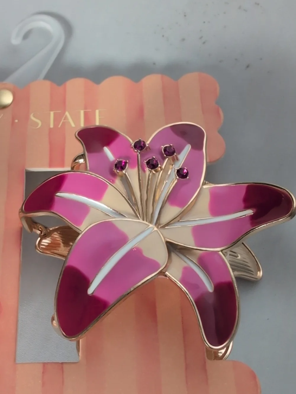 Sunday State Lilly Metal Hair Claw Clips Crystal Embellished